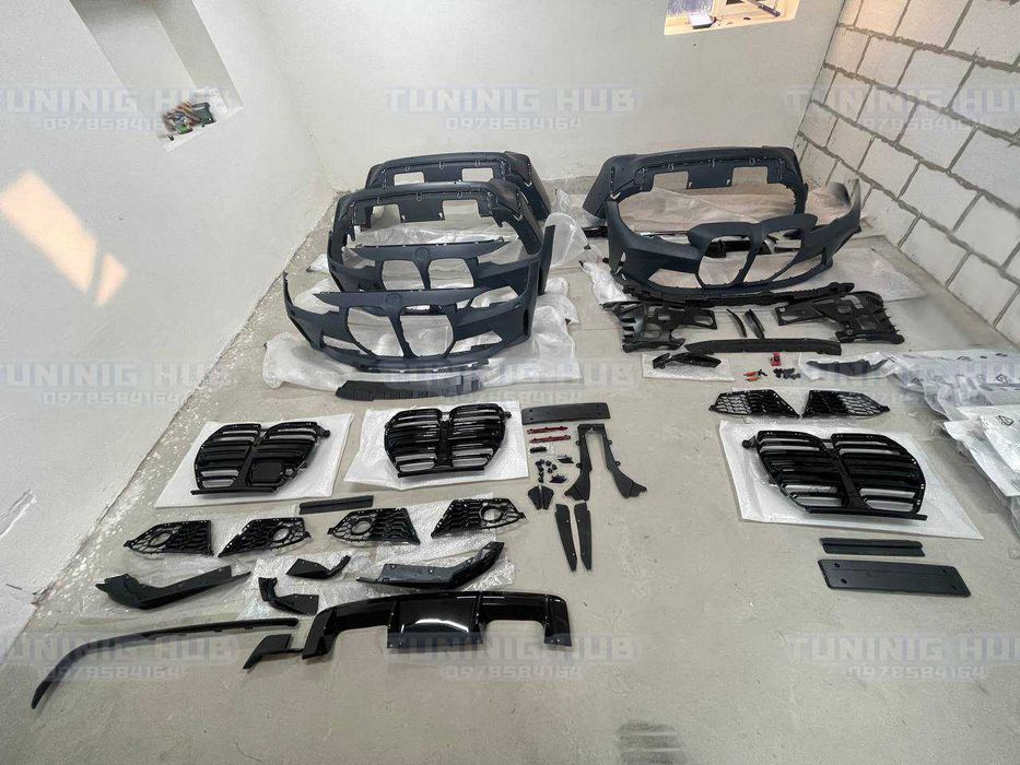 комплект обвесу bmw f30 g20 стиль m3 g80 задний бампер передний бампер