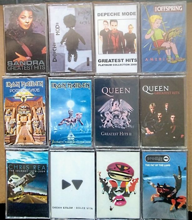 Аудиокассеты Depeche Mode,Queen,Iron Maiden,Sandra,Chris Rea,Prodigy