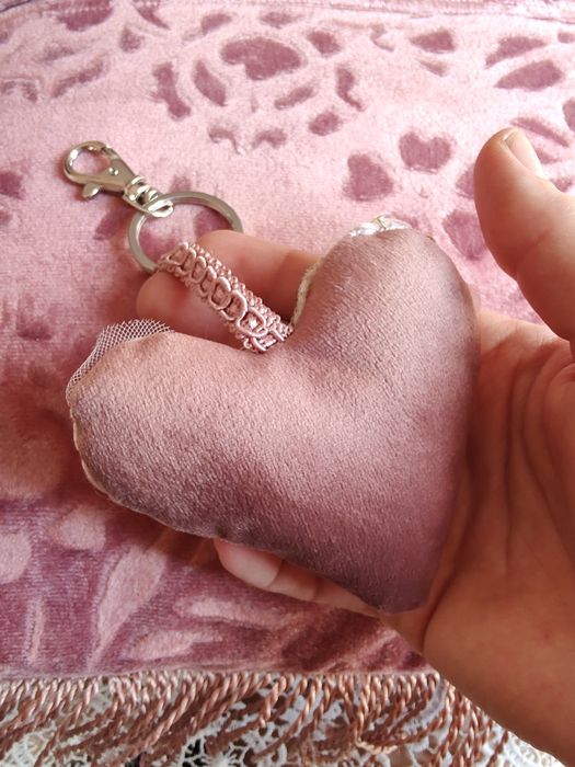 Breloczek serce handmade walentynki artystyczny prezent unikat