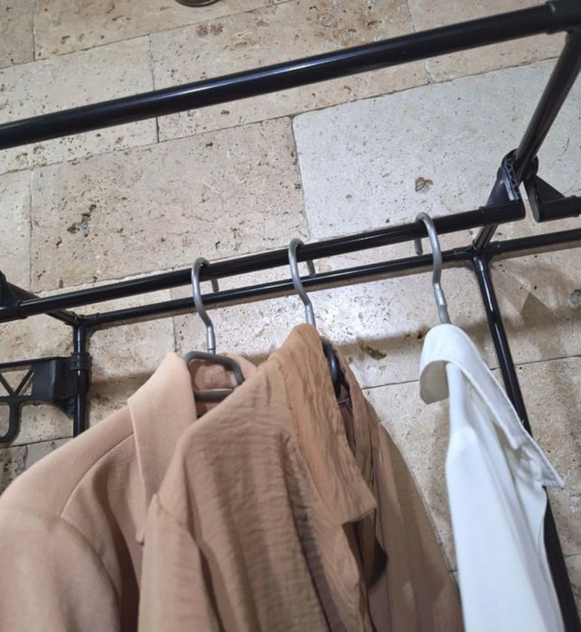 XL Wieszak metalowy na ubrania buty szafa stojąca garderoba NOWY