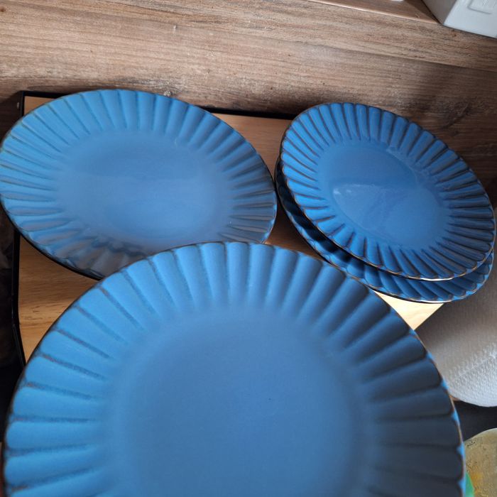 Talerze Evie blue loft niebieskie 4sztuki 20cm