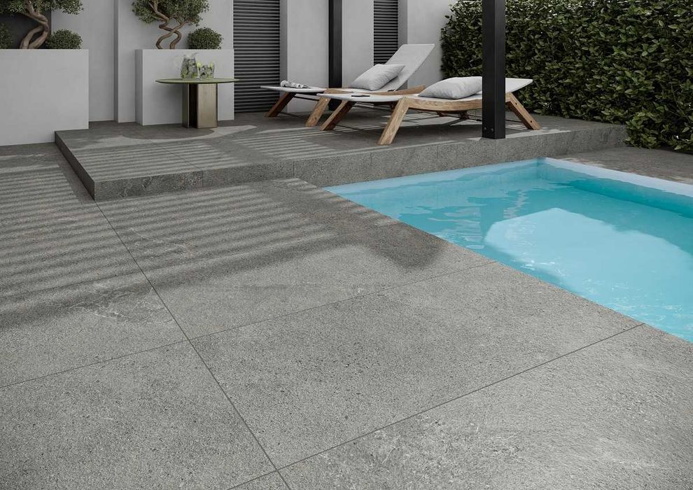 Płyta tarasowa 20mm ZAMIAST kostki brukowej AUTHORITY GRAPHITE 60x60