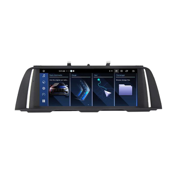 Rádio Android 14 BMW Série 5 F10 / F11 — CarPlay Sem Fios — Ecrã 10.25"