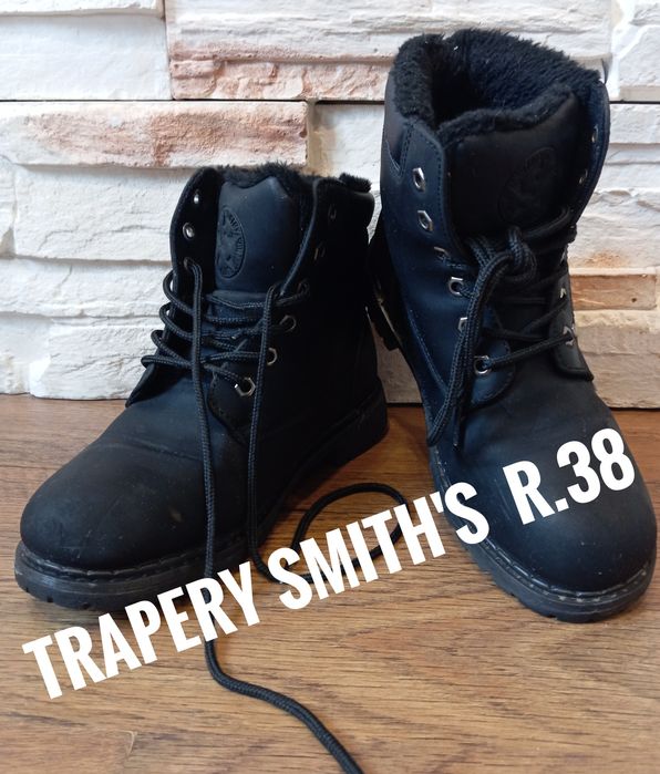 Smith’s czarne buty trapery damskie r.38 ocieplane, solidne.   C.P.Ł.