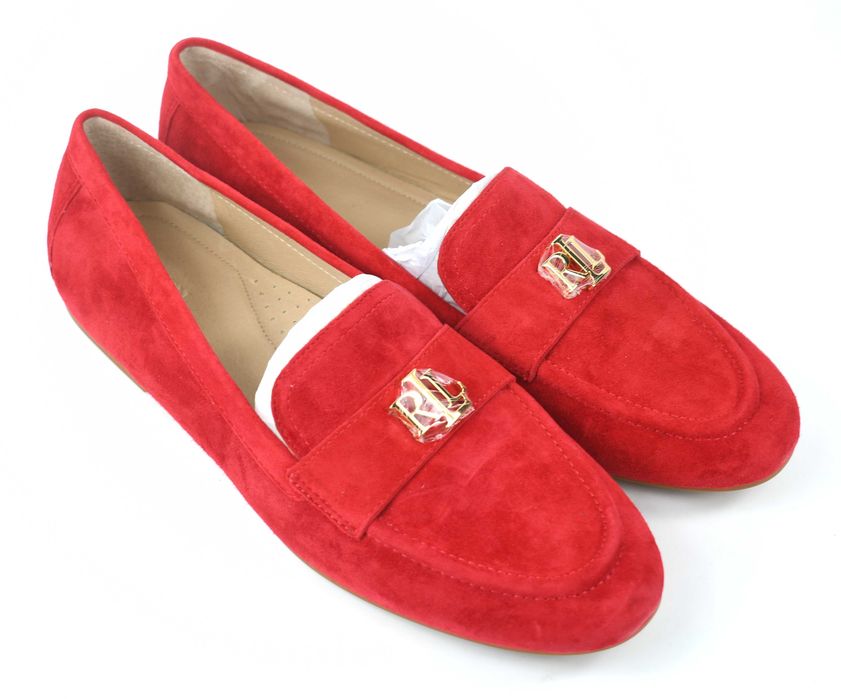 Nowe zamszowe mokasyny Lauren Ralph Lauren Averi roz. 41