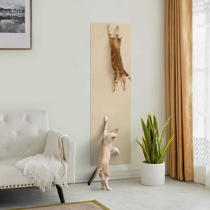 Samoprzylepna Mata Do Drapania dla Kotów 30x100 Beżowy Drapak