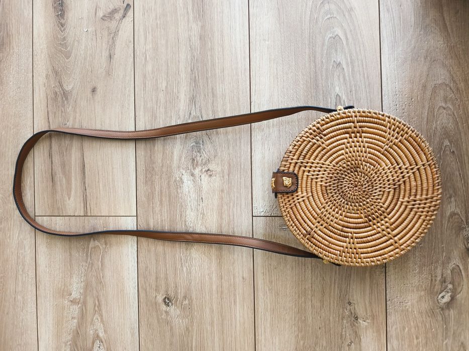 Torebka słomkowa okrągla