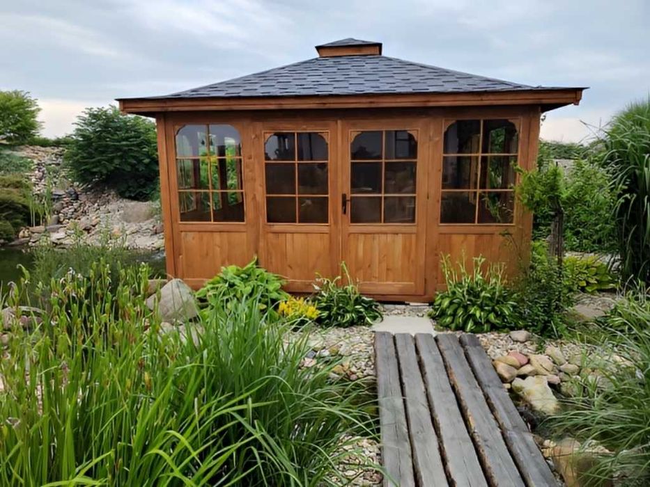 Altana 23 4x6 Szklana Z ozdobami Z Gontem i Impregnacją od PRODUCENTA