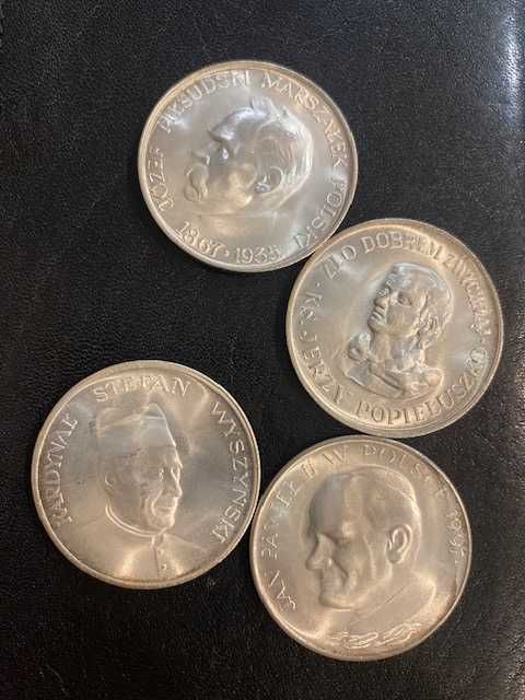 Polska, zestaw 4 Numizmatów / medali Wielcy Polacy XX w. Numizmatyka