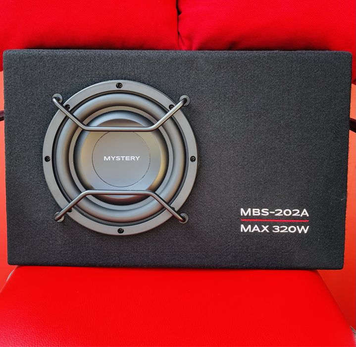 Сабвуфер активний автомобільний Mystery MBS-202A/320Вт/Провода у компл