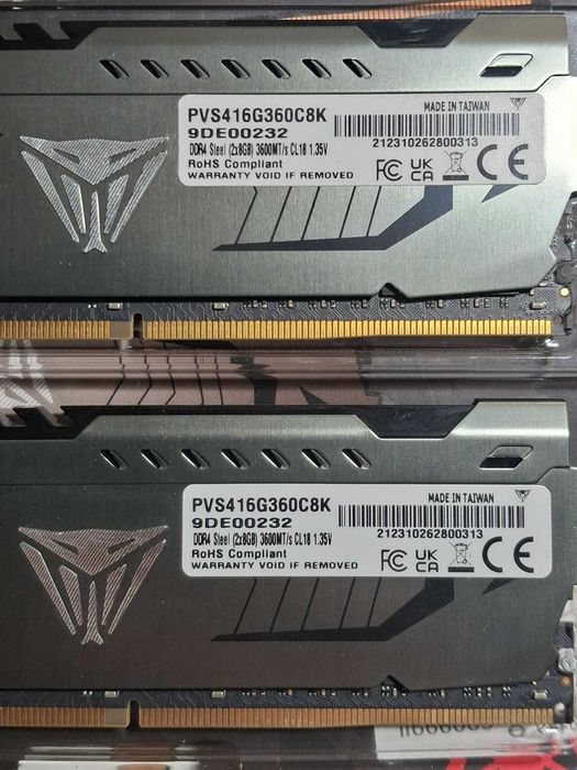 RAM Patriot Viper Steel 16GB (2x8GB) DDR4 3600MHz
