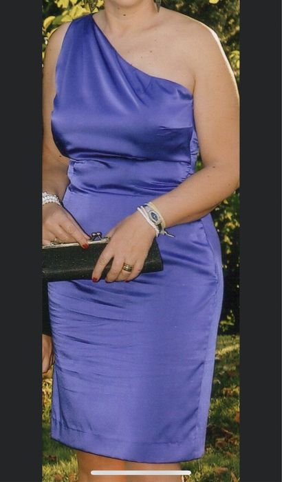 Vestido de cerimonia assimetrico