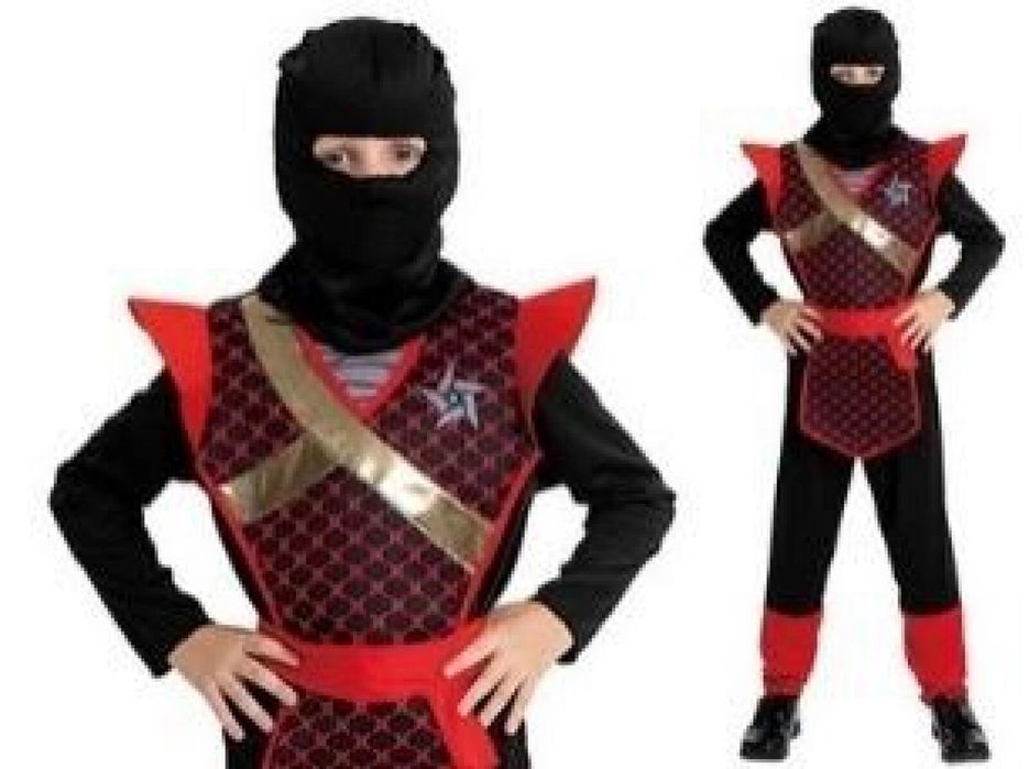 Strój Ninja Wojownik rozmiar L130, 140cm Madej