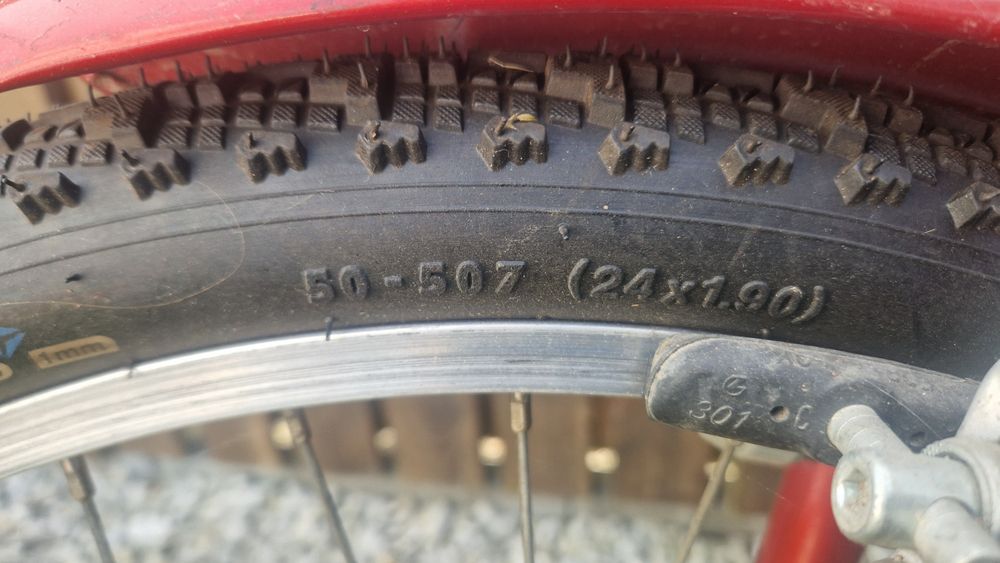 Rower gitane, nowe opony