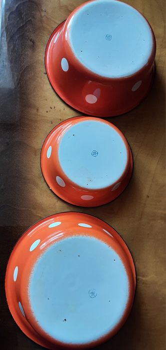 Stare miski emaliowane Unikat