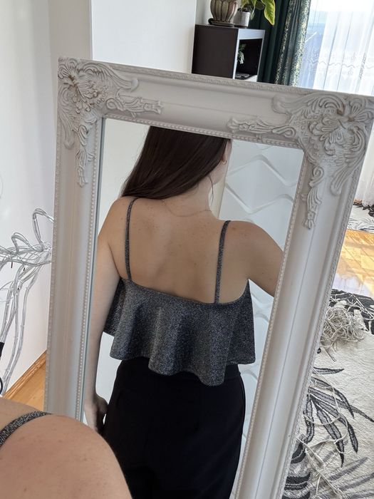 Srebrne świecące body