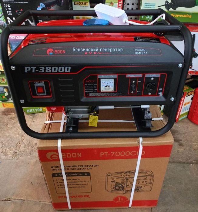 Бензиновий генератор Edon 3 kw.мідь.