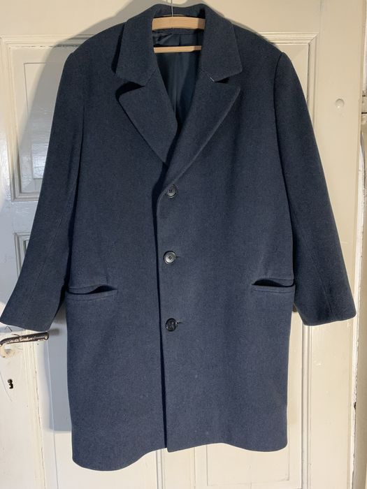 Płaszcz męski niebieski idealny na jesień