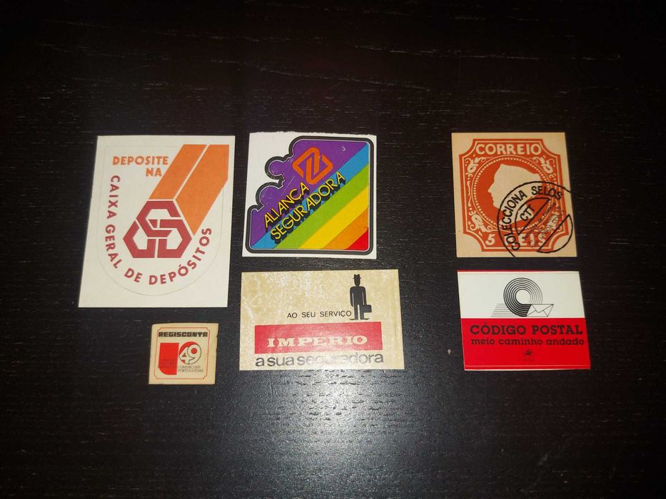 conjunto de autocolantes dos anos 80