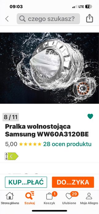 Sprzedam nowa pralke