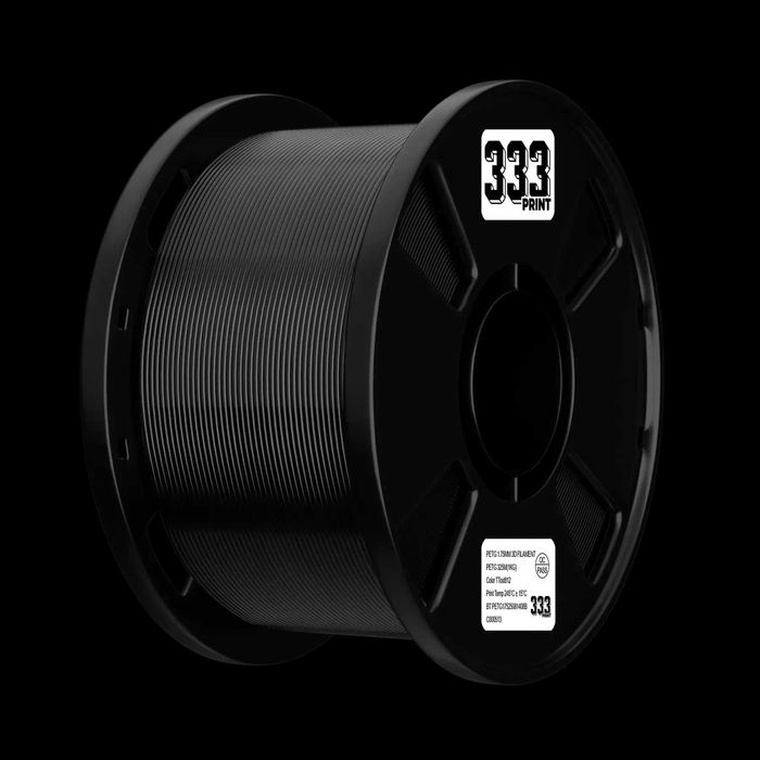 Філамент 333print PETG Black Чорний 1,75 мм 3 кг