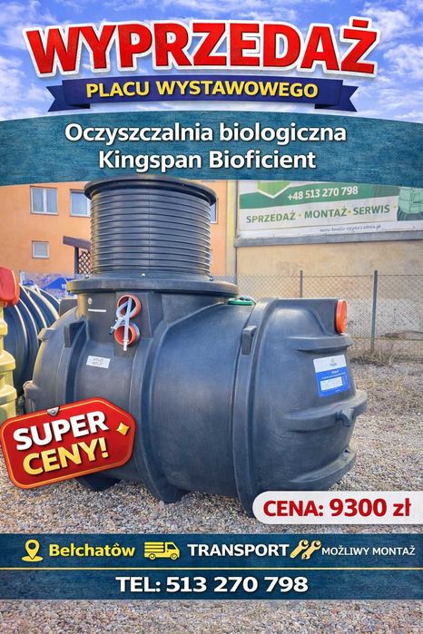 WYPRZEDAŻ Oczyszczalnia biologiczna Bioficient A Kingspam do 4 RLM