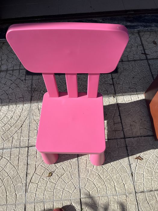 Cadeira criança ikea rosa