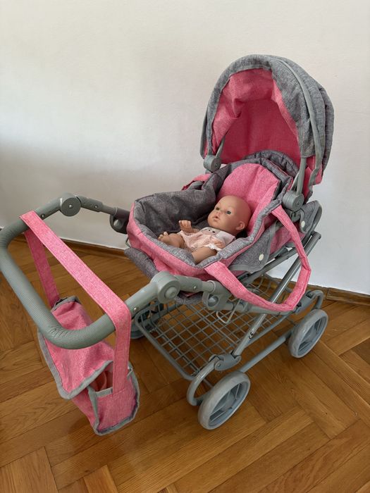Wózek 2w1 dla dziewczynki z lalka