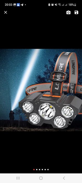 Продам налобний фонарик на акамуляторі