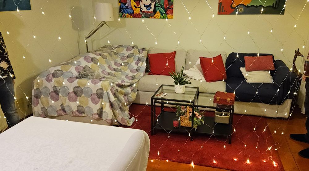 Luzes de natal novas efeito cortina