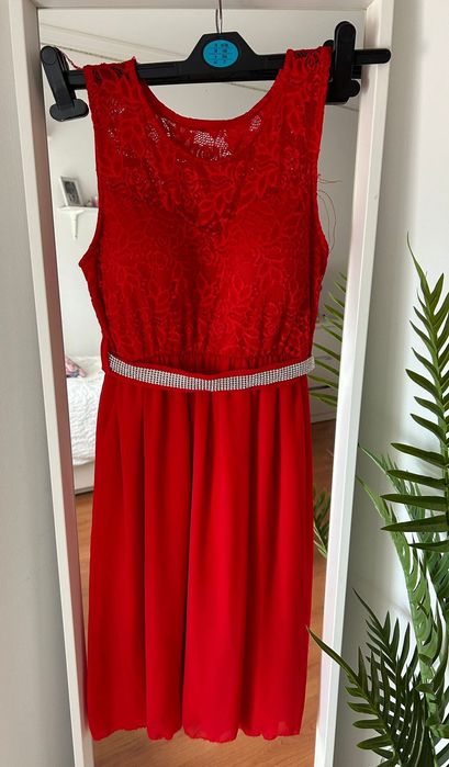 Vestido vermelho de cerimónia
