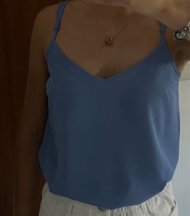Top de alças azul