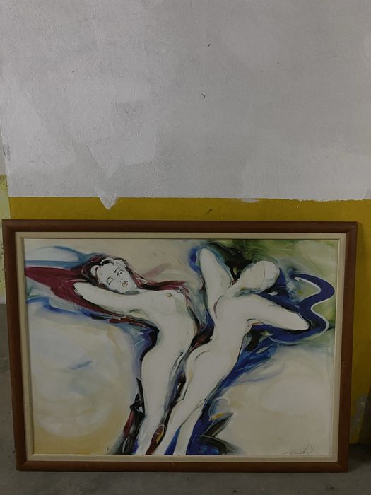 Pintura artistica de nu feminino
