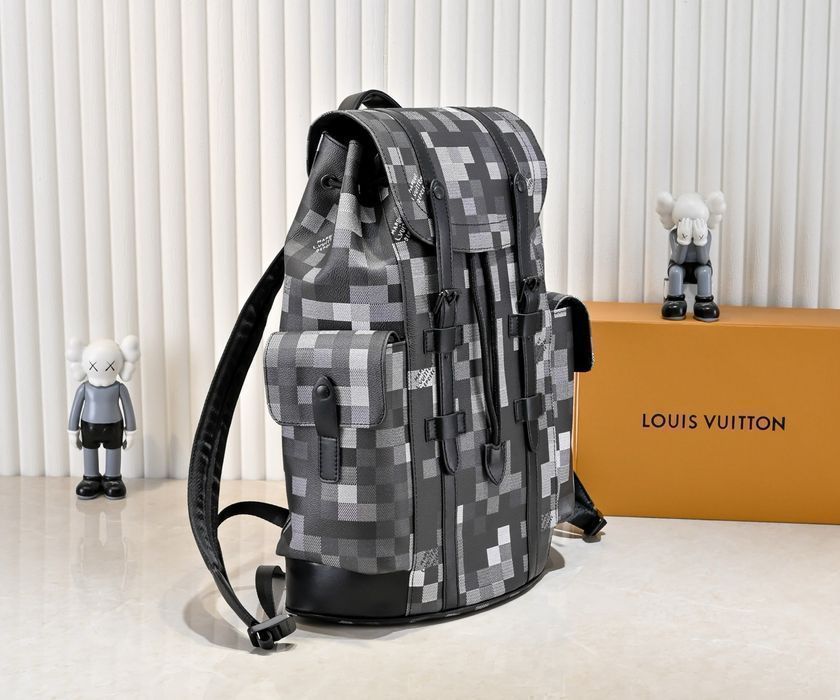 Louis Vuitton Christopher keepall сумка рюкзак мужской мужская серый