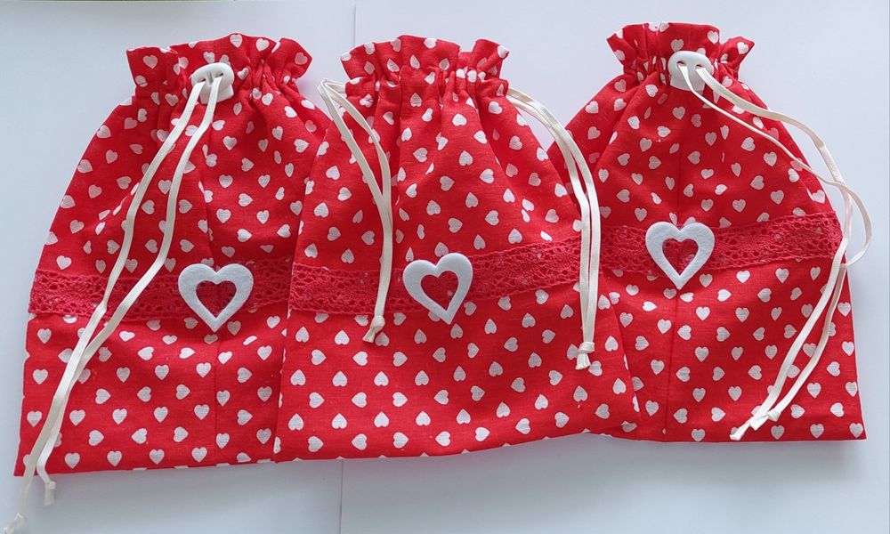 Woreczki bawełniane komplet 3 sztuki