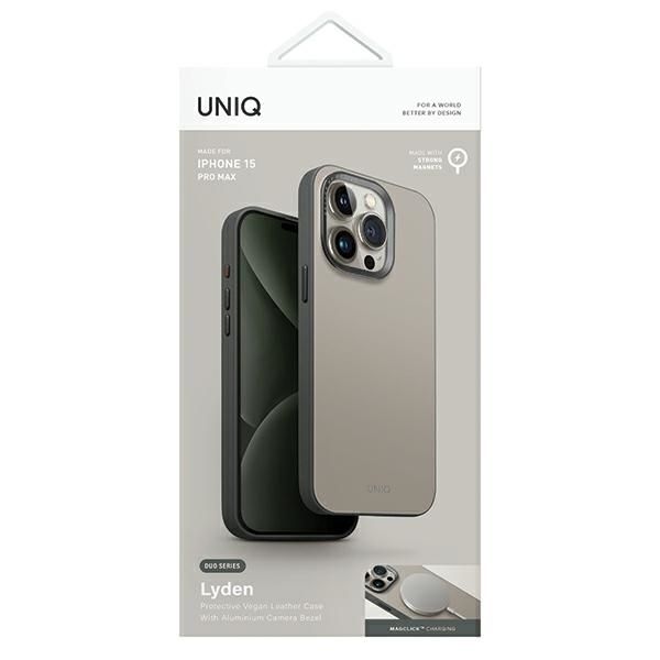 UNIQ etui Lyden DS iPhone 15 Pro Max6.7 Magclick Charging beżowo-zielony/ivory-lichen green