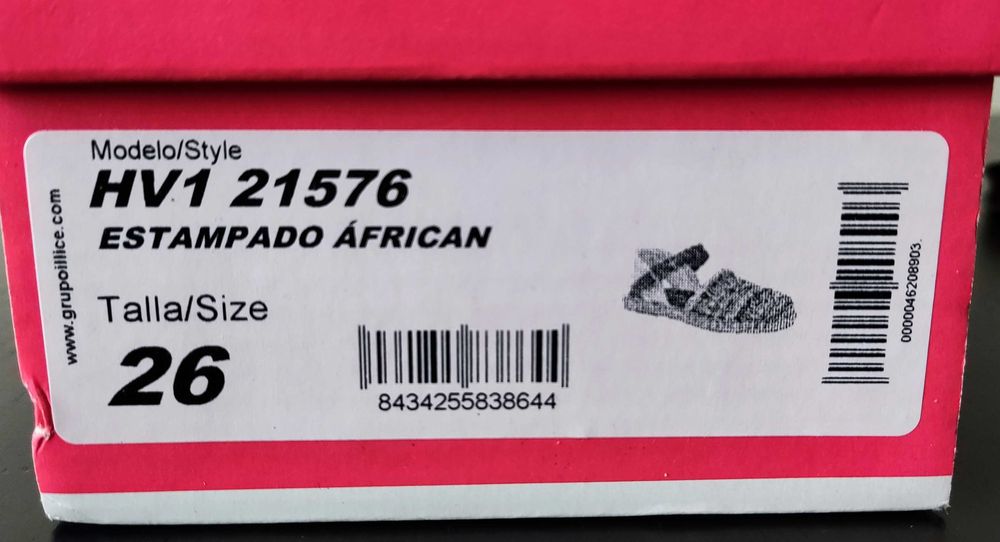 Sandálias Alpercatas de menina, marca Conguitos, tamanho 26