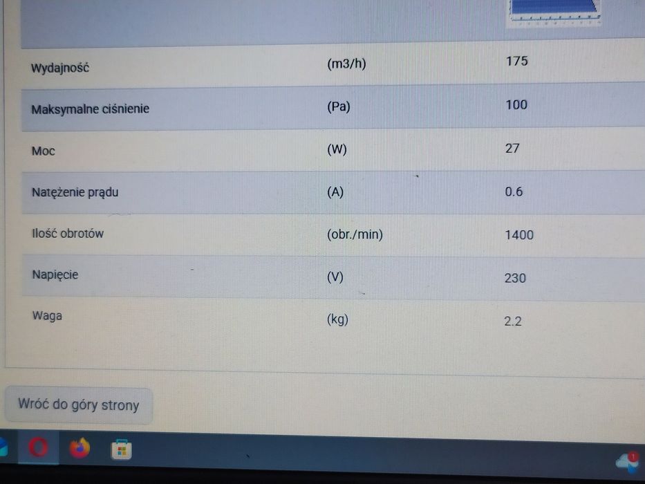 Wentylator domowy wyciągowy