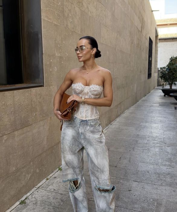 Мереживний корсет, бежевий, новий