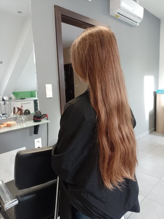 Włosy naturalne ciemny blond dziewicze 45 cm