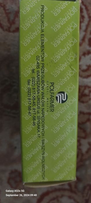 Podpora wału Polfarmer