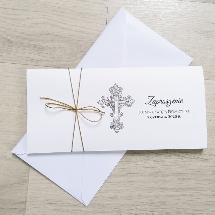 Zaproszenia na święcenia kapłańskie prymicje z krzyżem