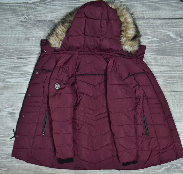 Superdry Glacier Bordowa Ocieplana Kurtka Damska Parka L
