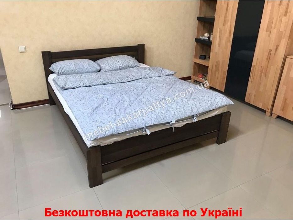 Деревянная кровать двуспальная бук. Ліжко  90.120.140.160.180х200
