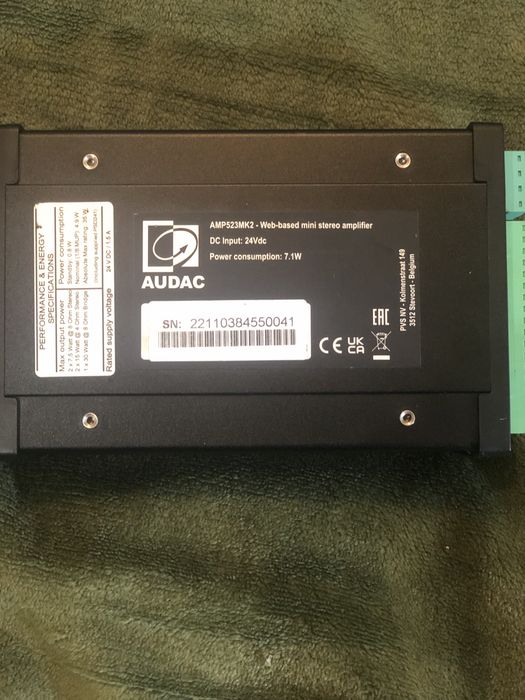 Audac AMP523MK2 wzmacniacz