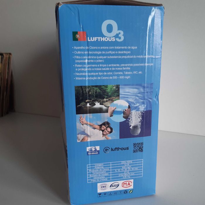 Gerador de Ozono Lufthous O3 Evo3 Novo na Caixa - Purifica Ar e Água