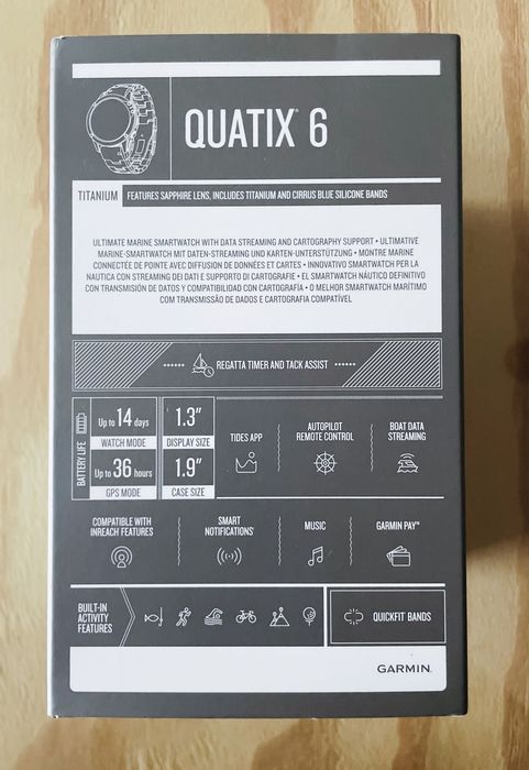 Relógio Garmin Quatix 6 Titanium