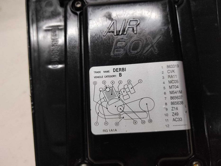 DERBI GPR 125 MALAGUTI RST 125 Airbox Obudowa Filtra Dolot Gaźnika