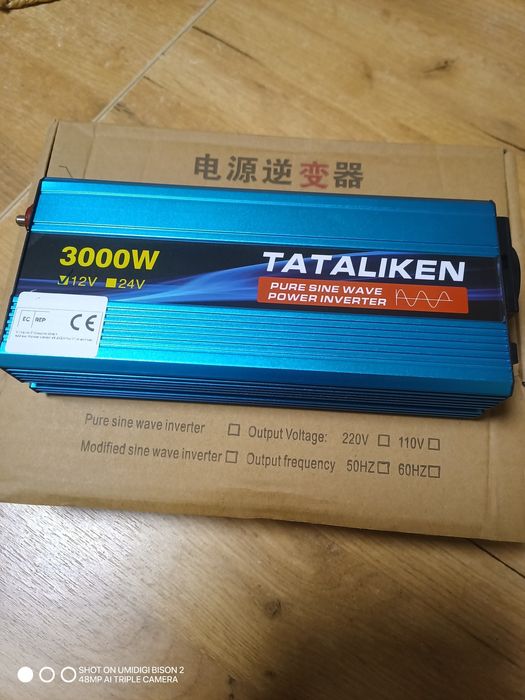 Інвертор Tataliken, 3000 Ви, чиста синусоїда.