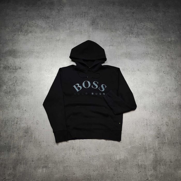 MĘSKA Bluza PREMIUM Czarna z Kapturem Hoodie Hugo Boss Logo Luxury
